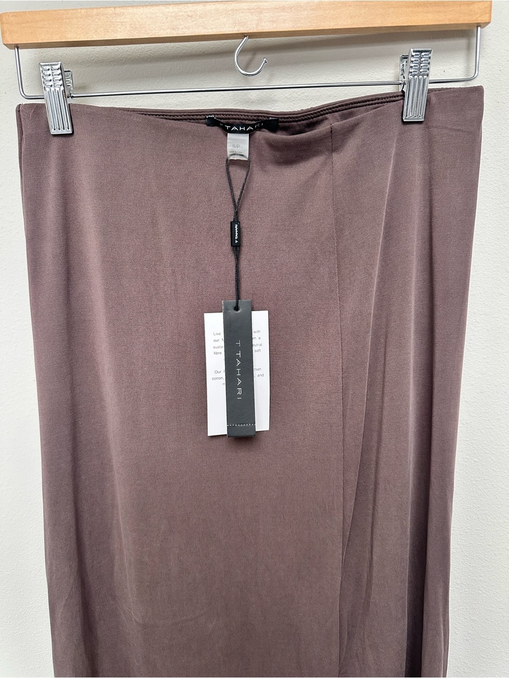 Tahari Dusty Mauve Straight Midi Skirt